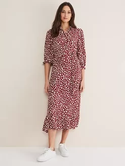 Phase Eight Este Spot Midi Dress, Red/White -Sports And Leisure Equipment Store 006406957alt7