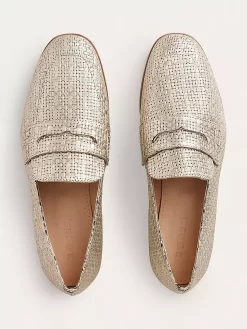Boden Weave Leather Loafers, Gold -Sports And Leisure Equipment Store 006409892alt3