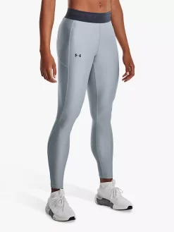 Under Armour HeatGear® Branded Waistband Leggings, Harbour Blue
