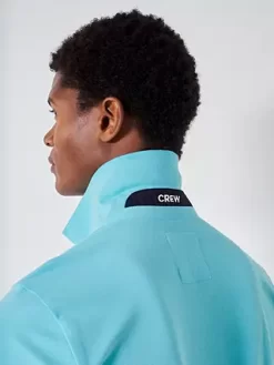 Crew Clothing Ocean Organic Cotton Pique Short Sleeve Polo Top, Bright Blue -Sports And Leisure Equipment Store 006414587alt4