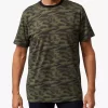 Psycho Bunny Rockaway Pima Cotton Logo Tee, Dark Olive -Sports And Leisure Equipment Store 006414857