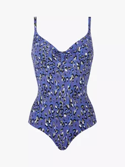 Chantelle EOS Leopard Print Full Cup Underwired Swimsuit, Blue -Sports And Leisure Equipment Store 006415997alt3
