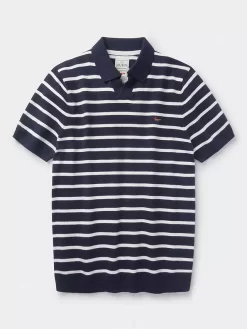 Aubin Braceby Cotton Cashmere Polo Top, Navy -Sports And Leisure Equipment Store 006416056alt5