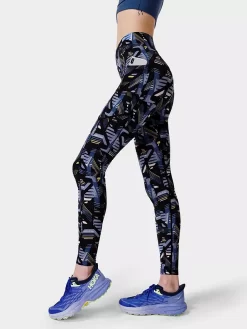 Sweaty Betty Power Ulra Sculpt High Waisted 7/8 Workout Leggings, Blue/Multi