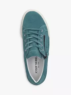 Josef Seibel Claire 03 Nubuck Leather Lace Up Trainers, Azure -Sports And Leisure Equipment Store 006417220alt3