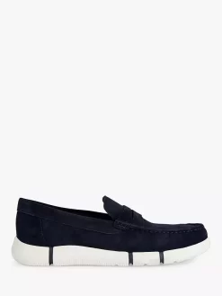 Geox Adacter Suede Moccasins, Navy