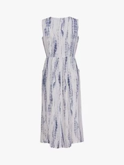 Celtic & Co. Tie Dye Linen Midi Dress, White/Blue -Sports And Leisure Equipment Store 006418152alt3