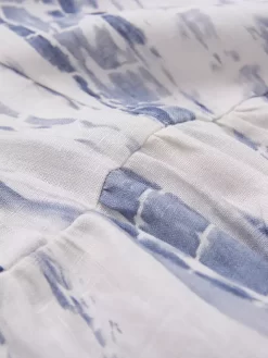 Celtic & Co. Tie Dye Linen Midi Dress, White/Blue -Sports And Leisure Equipment Store 006418152alt5