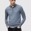 AllSaints Mode Merino Slim Fit Polo Shirt, Como Blue Marl -Sports And Leisure Equipment Store 006426332