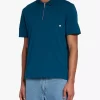 Farah Chancery Zip Short Sleeve Polo Top, Blue -Sports And Leisure Equipment Store 006427650