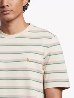 Farah Coxsone Stripe Short Sleeve T-Shirt, 151 Fog -Sports And Leisure Equipment Store 006427689alt2