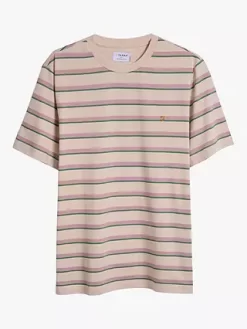 Farah Coxsone Stripe Short Sleeve T-Shirt, 151 Fog -Sports And Leisure Equipment Store 006427689alt4