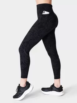 Sweaty Betty Zero Gravity 7/8 Running Leggings, Grey Zebra