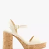 Dune Jodi Suede Platform Block Heel Sandals, Nude