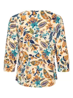 Part Two Riekes Cotton Floral V-Neck Top, Blue -Sports And Leisure Equipment Store 006431682alt5