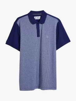 Original Penguin Jacquard Front Polo Shirt, 411 Dress Blues -Sports And Leisure Equipment Store 006433462alt3