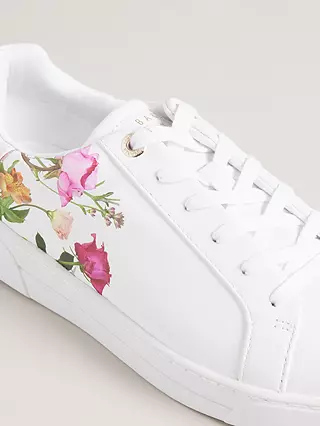 Ted Baker Artel Low Top Floral Trainers, White/Multi 5 Ted Baker Artel Low Top Floral Trainers, White/Multi - Image 3