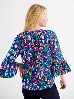 NRBY Ophelia Silk Feather Shirt, Feather Print -Sports And Leisure Equipment Store 006437672alt2