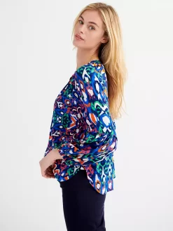 NRBY Ophelia Silk Feather Shirt, Feather Print -Sports And Leisure Equipment Store 006437672alt3