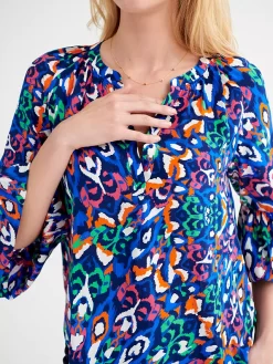 NRBY Ophelia Silk Feather Shirt, Feather Print -Sports And Leisure Equipment Store 006437672alt4