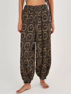Monsoon Batike Print Hareem Trousers, Black