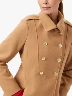 James Lakeland Double Breasted Long Military Coat, Camel -Sports And Leisure Equipment Store 006447669alt2