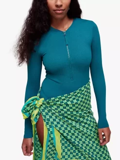 Whistles Suncheck Beach Sarong, Green/Multi