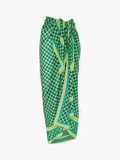 Whistles Suncheck Beach Sarong, Green/Multi -Sports And Leisure Equipment Store 006449543alt5