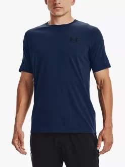Under Armour Sportstyle Left Chest Short Sleeve T-Shirt, Academy/Black