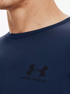 Under Armour Sportstyle Left Chest Short Sleeve T-Shirt, Academy/Black -Sports And Leisure Equipment Store 006453554alt2