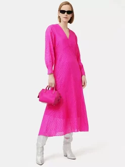 Jigsaw Gauze Silk Linen Maxi Dress, Pink -Sports And Leisure Equipment Store 006488441alt3