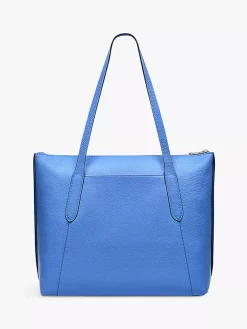 Radley Wood Street 2.0 Large Leather Zip Top Tote Bag, Tranquil Blue -Sports And Leisure Equipment Store 006497317alt1