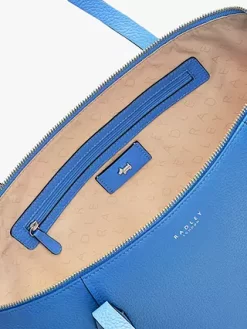 Radley Wood Street 2.0 Large Leather Zip Top Tote Bag, Tranquil Blue -Sports And Leisure Equipment Store 006497317alt2