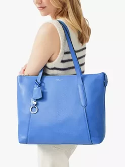 Radley Wood Street 2.0 Large Leather Zip Top Tote Bag, Tranquil Blue -Sports And Leisure Equipment Store 006497317alt4