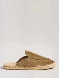 Ted Baker Hensin Suede Mule Espadrilles, Dark Green