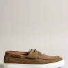 Ted Baker Euens Suede Boat Shoes, Dark Green -Sports And Leisure Equipment Store 006505481