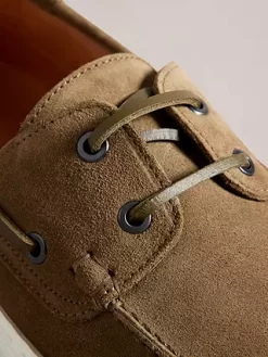 Ted Baker Euens Suede Boat Shoes, Dark Green -Sports And Leisure Equipment Store 006505481alt2