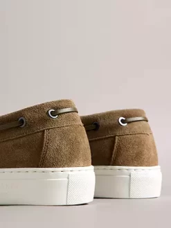 Ted Baker Euens Suede Boat Shoes, Dark Green -Sports And Leisure Equipment Store 006505481alt3