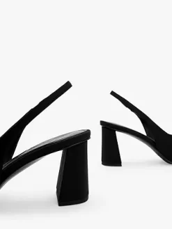 CHARLES & KEITH Block Heel Slingback Court Shoes, Black -Sports And Leisure Equipment Store 006509737alt2 1