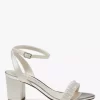 Rainbow Club Florence Ivory Pearl Detail Wedding Sandals, Ivory Satin