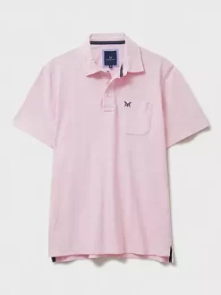 Crew Clothing Organic Cotton Short Sleeve Polo Top, Pastel Pink -Sports And Leisure Equipment Store 006513031alt3