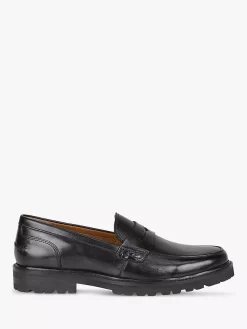 Silver Street London Twickenham Leather Penny Loafers, Black