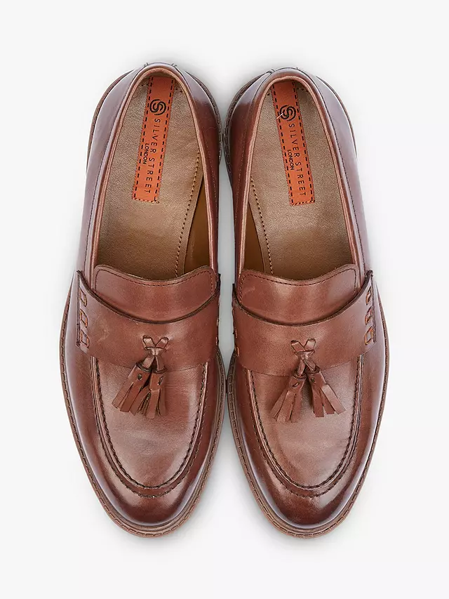 Silver Street London Charleston Leather Loafers, Brown 5 Silver Street London Charleston Leather Loafers, Brown - Image 3