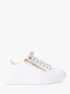 Carvela Enchanted Lace Up Trainers, White