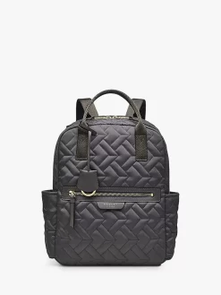 Radley Finsbury Park Medium Zip Around Quilted Backpack, Charcoal, One Size