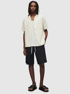 AllSaints Vedra Cotton Shirt, Coconut White -Sports And Leisure Equipment Store 006537190alt6