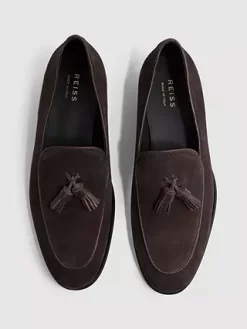 Reiss Windsor Cow Leather Tassel Loafers, Chocolate -Sports And Leisure Equipment Store 006543838alt5