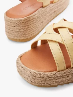 Moda In Pelle Abrielle Leather Espadrille Sandals, Lemon -Sports And Leisure Equipment Store 006566842alt3