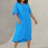 Live Unlimited Curve Spot Ruched Front Shirt Dress -Sports And Leisure Equipment Store 006582766