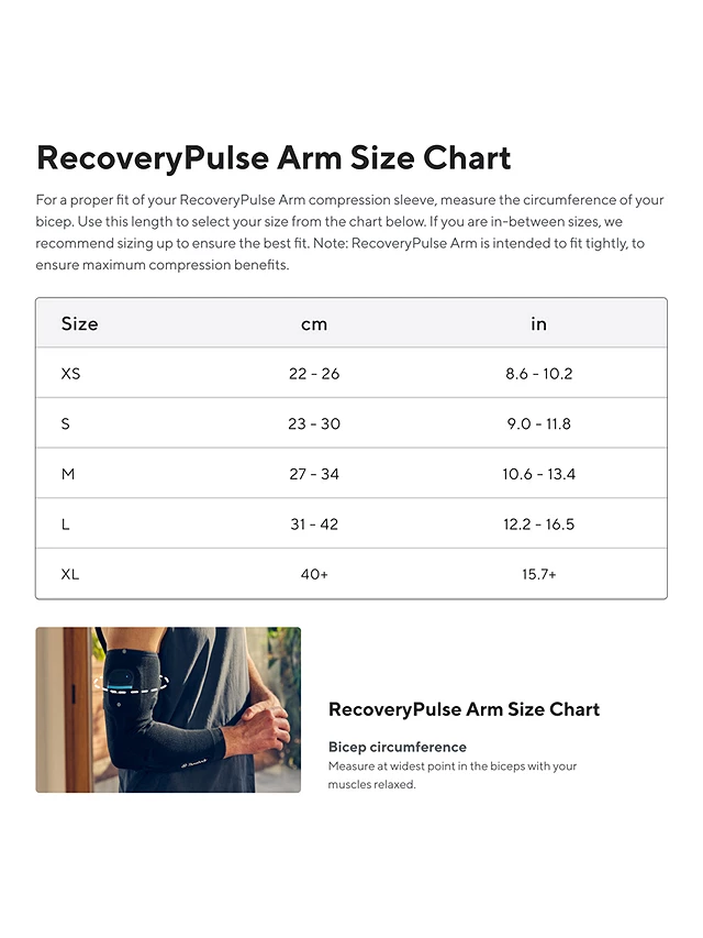 Therabody RecoveryPulse Arm Compression Sleeve, Black, XS 9 Therabody RecoveryPulse Arm Compression Sleeve, Black, XS - Image 7
